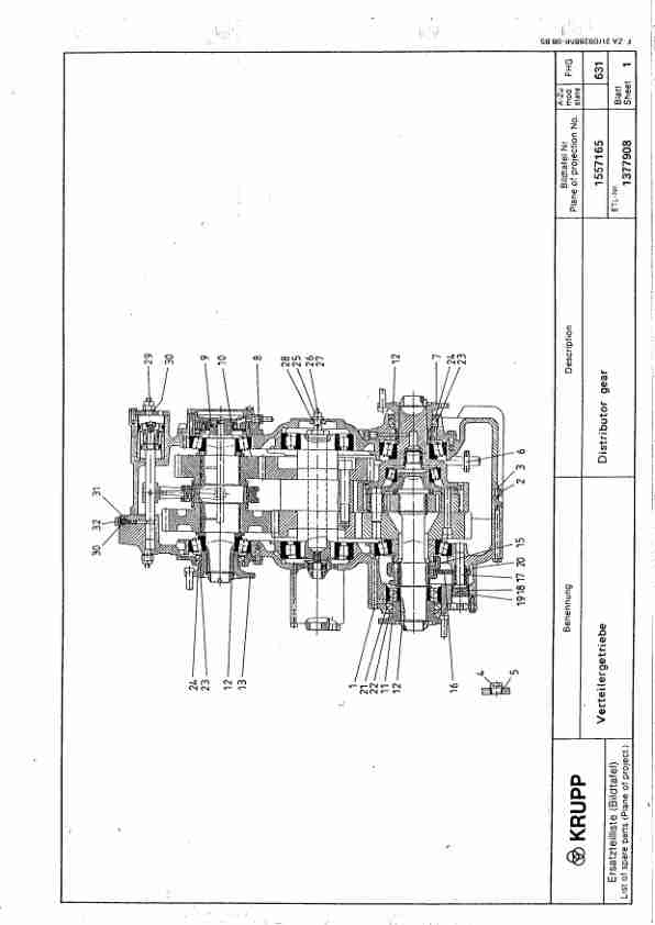 Krupp KMK 5100 Crane Spare Parts List 1998 EN DE-2