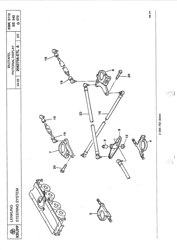 Krupp KMK 5110 Crane Spare Parts List 1992 DE EN-2