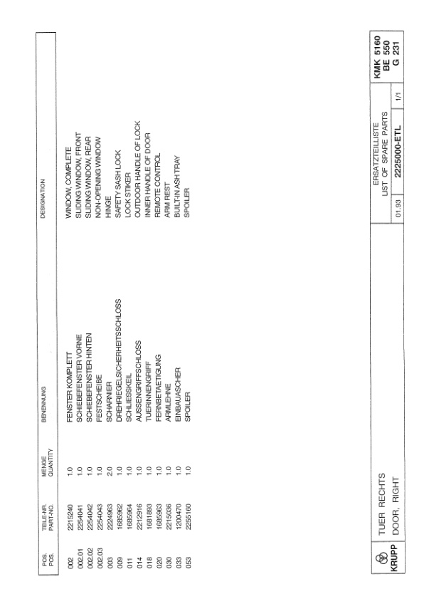 Krupp KMK 5160 Crane Spare Parts List 1993 DE EN-2