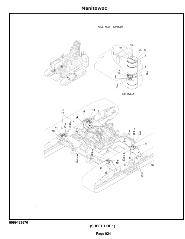 Manitowoc 11000-1 Crane Parts Manual 11001 2015-3