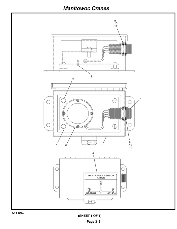 Manitowoc 14000 Crane Parts Manual 14001184 2022-2