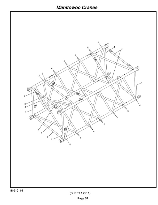 Manitowoc 16000 Wind Attac Crane Parts Manual 16007057 2021-3