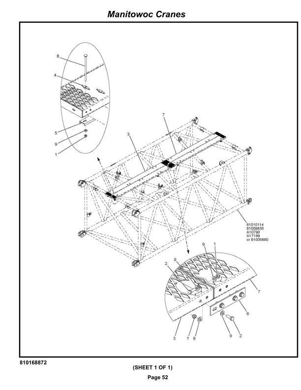 Manitowoc 16000WA Crane Parts Manual 16007059 2022-3