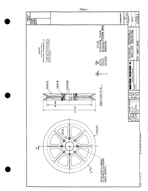 Manitowoc 2900WC Crane Parts Manual 29604 2012-3