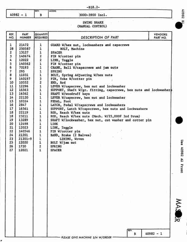 Manitowoc 3000 Crane Parts Manual 30163 2004-2