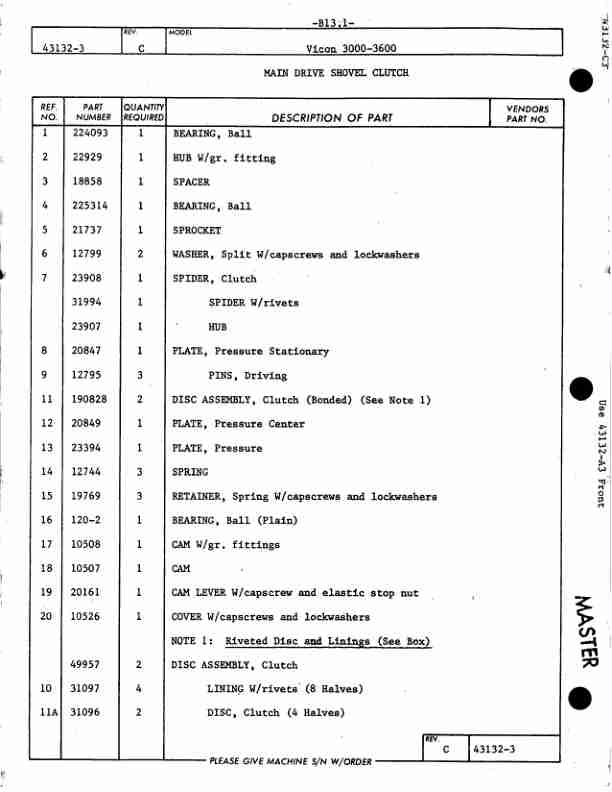 Manitowoc 3000W Crane Parts Manual 30228 2003-2