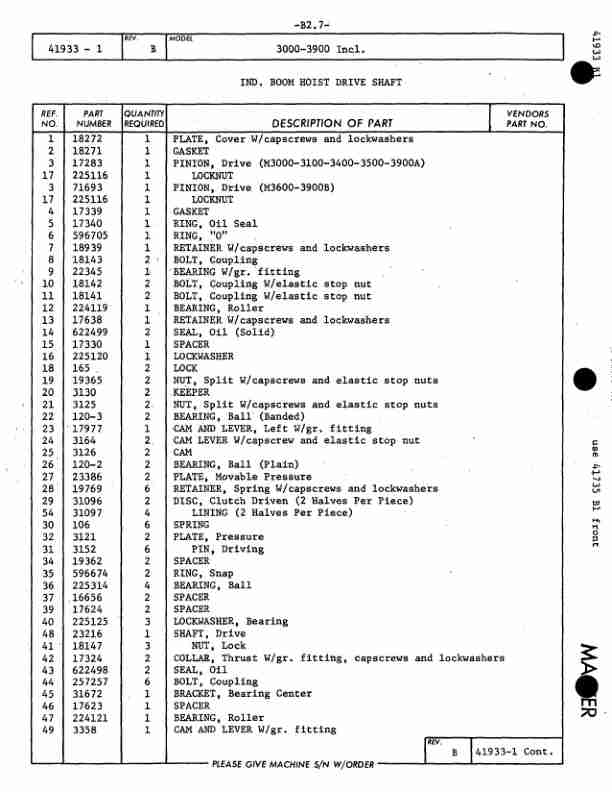 Manitowoc 3100 Crane Parts Manual 31002 2011-2