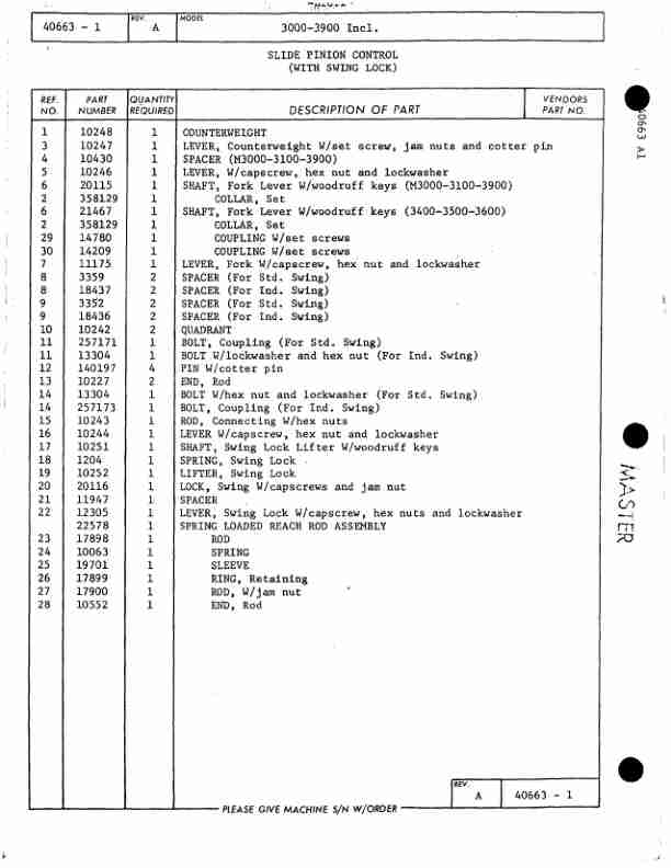 Manitowoc 3600 Crane Parts Manual 36044 2004-2