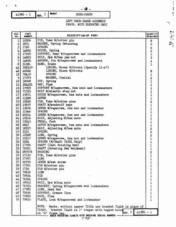 Manitowoc 3900 Crane Parts Manual 39179 2004-2