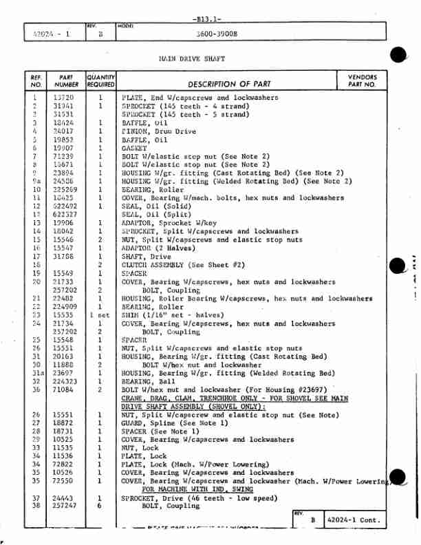 Manitowoc 3900 Crane Parts Manual 39452 2012-2