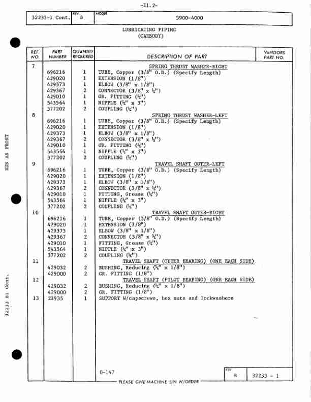 Manitowoc 3900 Crane Parts Manual 39464 2005-3