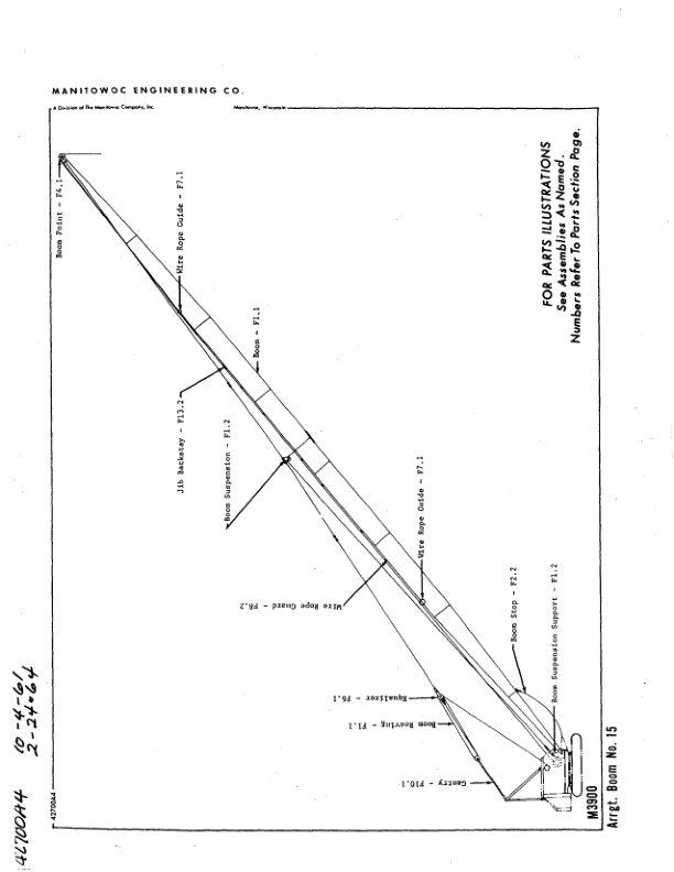 Manitowoc 3900 Crane Parts Manual 39587 2003-3