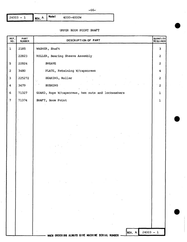 Manitowoc 3900 Crane Parts Manual 39648 2004-3