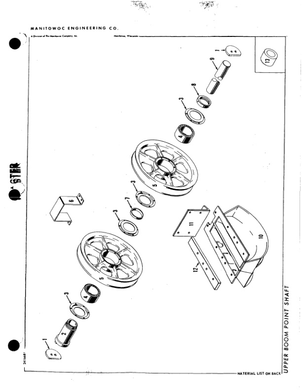 Manitowoc 3900B Crane Parts Manual 39867 2021-3