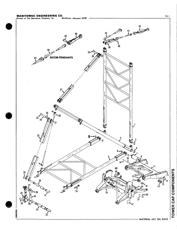 Manitowoc 4000W Crane Parts Manual 40309 2004-3