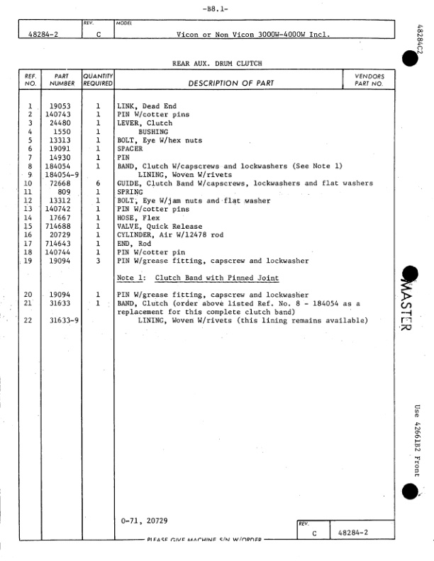 Manitowoc 4000W Crane Parts Manual 40355 2004-2