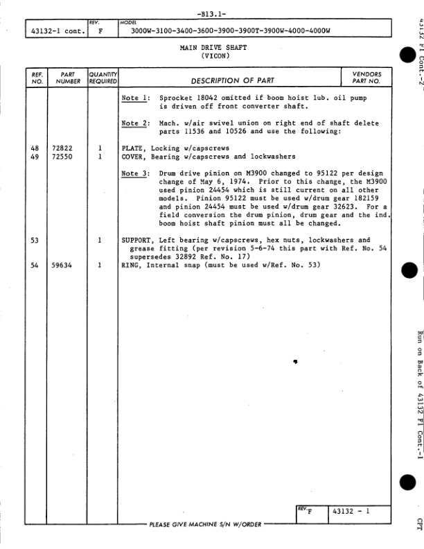 Manitowoc 4000W Crane Parts Manual 40394 2004-2