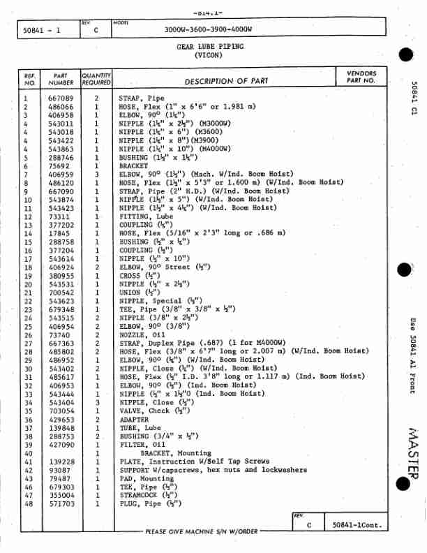 Manitowoc 4000W Crane Parts Manual 40398 2011-2