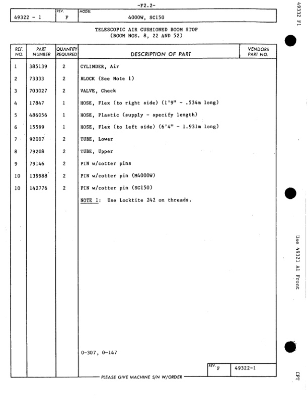 Manitowoc 4000W Crane Parts Manual 40402 2011-3