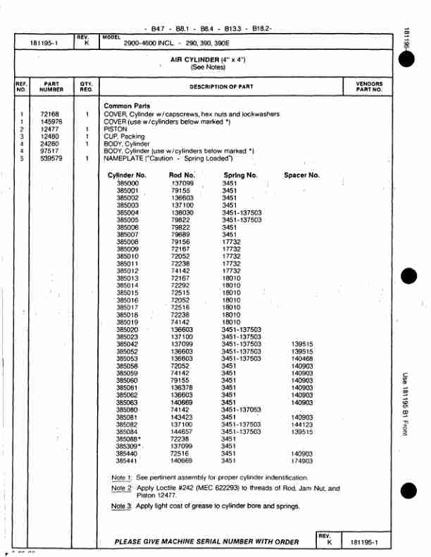 Manitowoc 4000W Crane Parts Manual 40460 2004-2