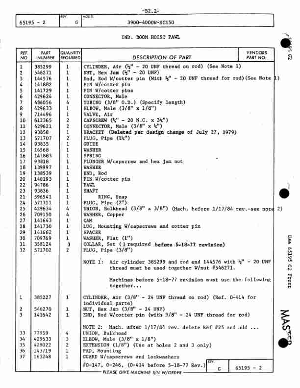 Manitowoc 4000W Crane Parts Manual 40482 2005-2