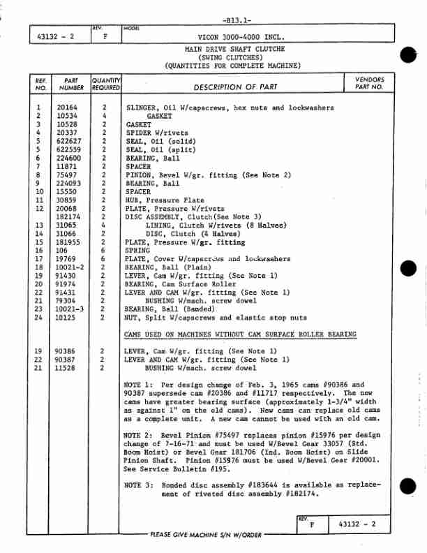 Manitowoc 4000W Crane Parts Manual 40542 2003-2