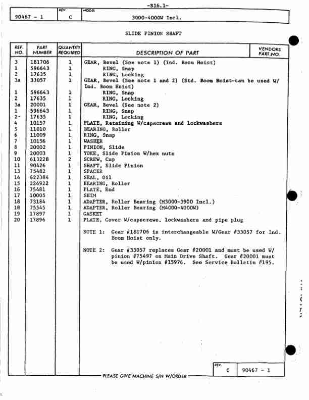 Manitowoc 4000W Crane Parts Manual 40565 2011-2