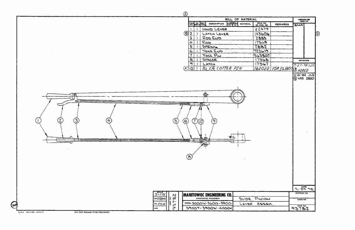 Manitowoc 4000W Crane Parts Manual 40653 2005-2