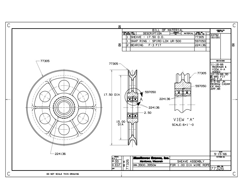 Manitowoc 4000W Crane Parts Manual 40731 2004-3