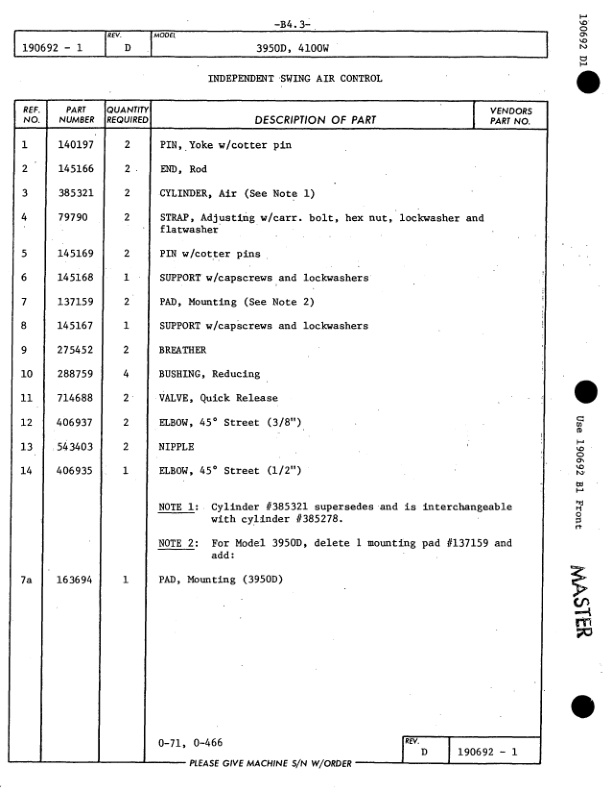 Manitowoc 4100W Crane Parts Manual 41559 2003-2