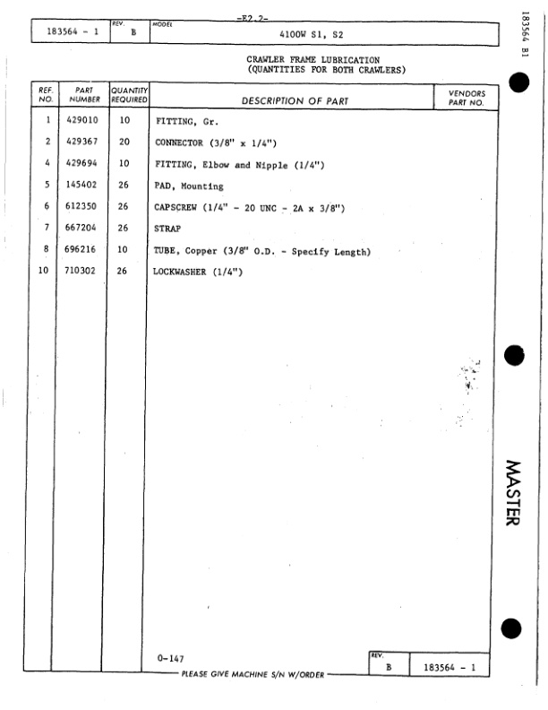 Manitowoc 4100W Crane Parts Manual 41604 2005-3