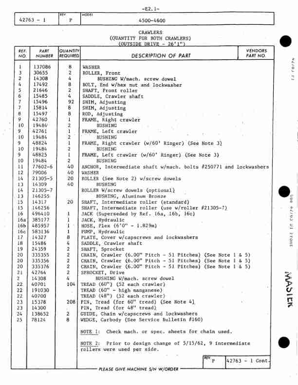 Manitowoc 4600 Crane Parts Manual 46294 2019-3