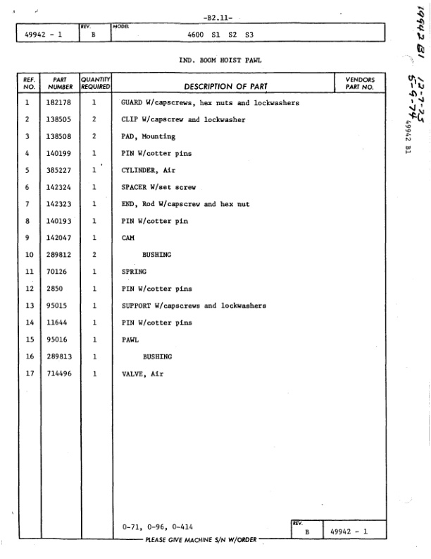 Manitowoc 4600 Crane Parts Manual 46320 2005-2