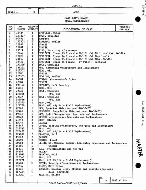 Manitowoc 4600 Crane Parts Manual 46326 2011-2