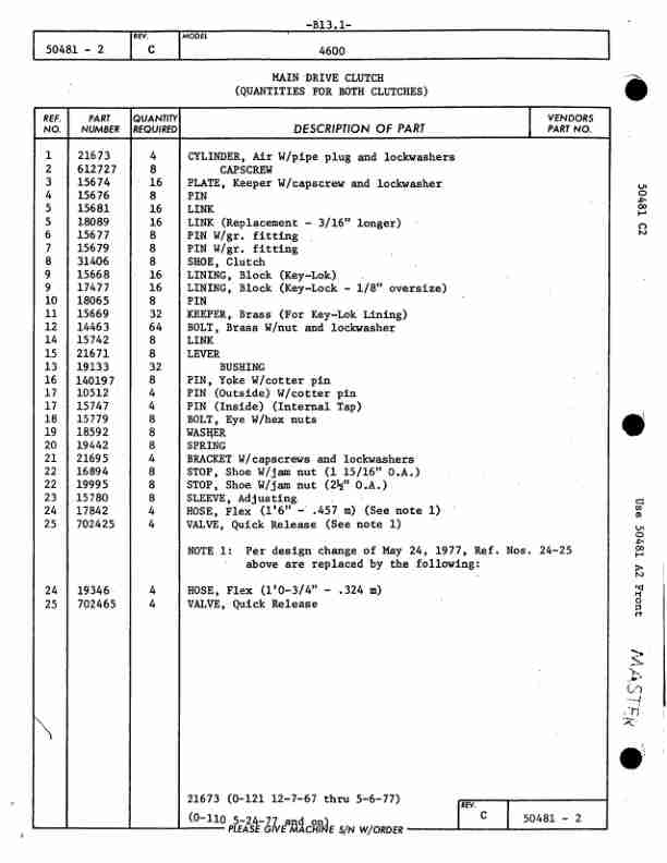 Manitowoc 4600 Crane Parts Manual 46353 2003-2