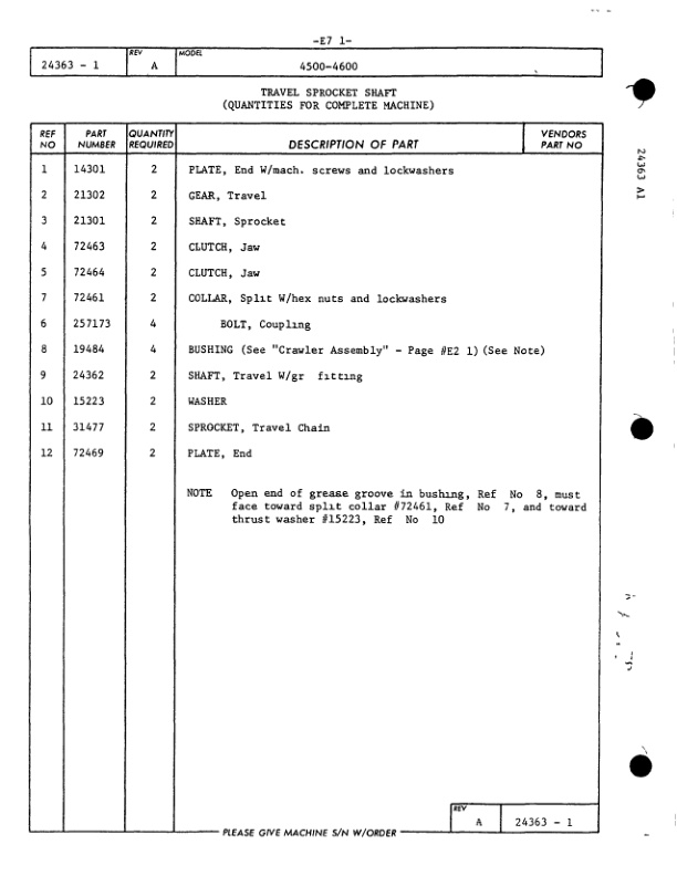 Manitowoc 4600 Crane Parts Manual 46364 2004-3