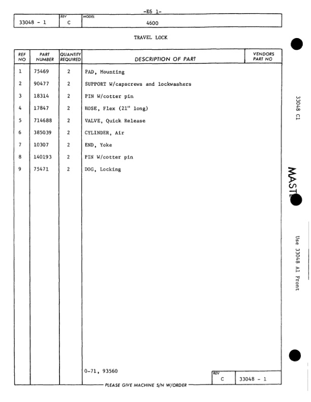 Manitowoc 4600 Crane Parts Manual 46365 2003-3