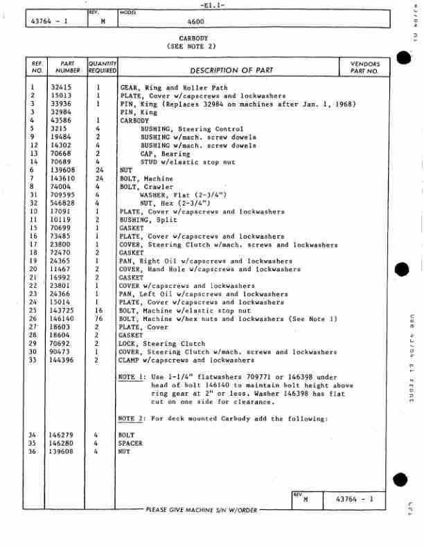 Manitowoc 4600 Crane Parts Manual 46406 2003-3