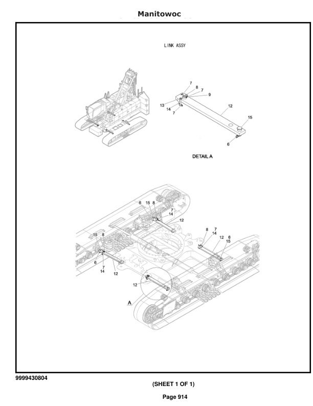 Manitowoc 8500E-1 Crane Parts Manual 8500E 2015-3