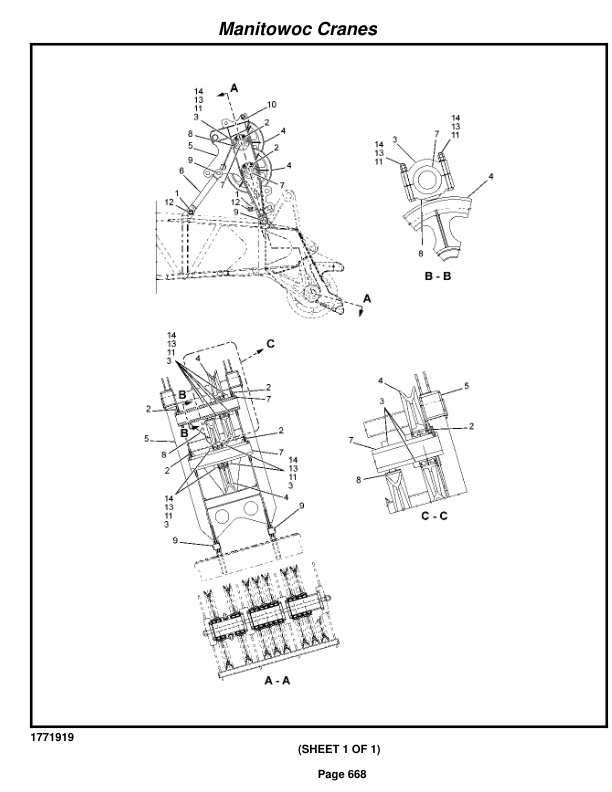 Manitowoc 999 Crane Parts Manual 9991374 2018-3