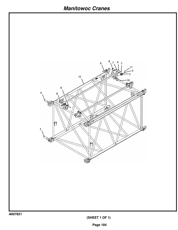 Manitowoc 999 LUFFING JIB Crane Parts Manual 9995091 2015-3