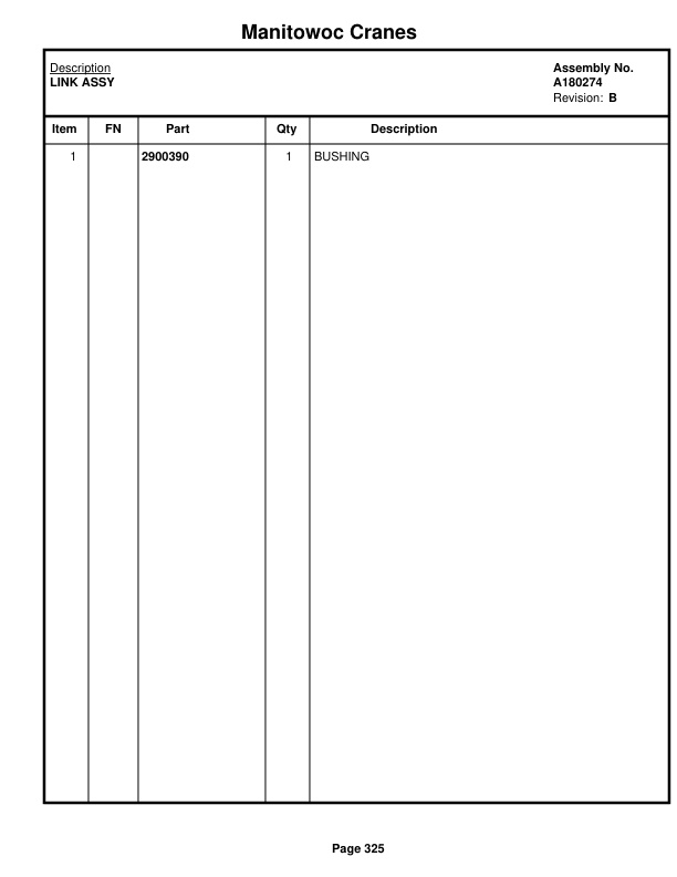 Manitowoc MLC100-1 Crane Parts Manual 91001025 2019-3