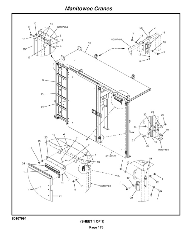 Manitowoc MLC100-1 Crane Parts Manual 91001038 2021-2