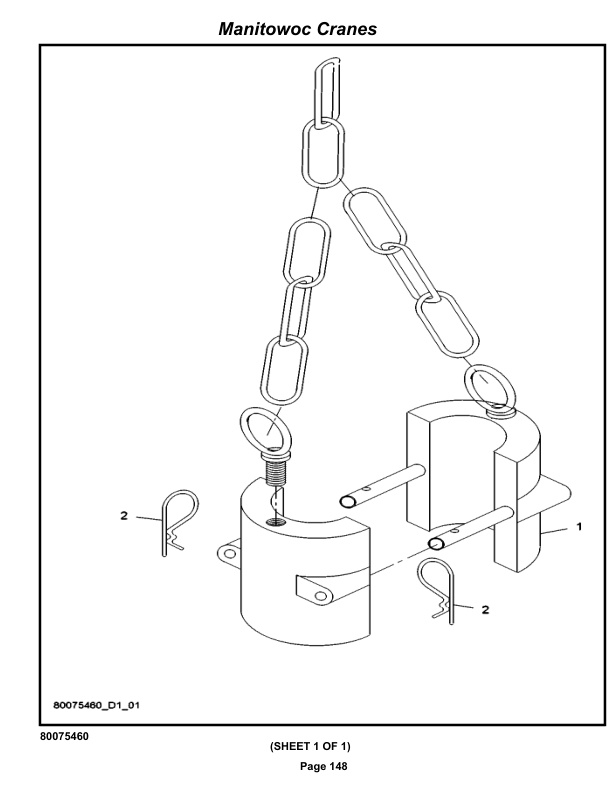 Manitowoc MLC100-1 Crane Parts Manual 91001055 2021-2