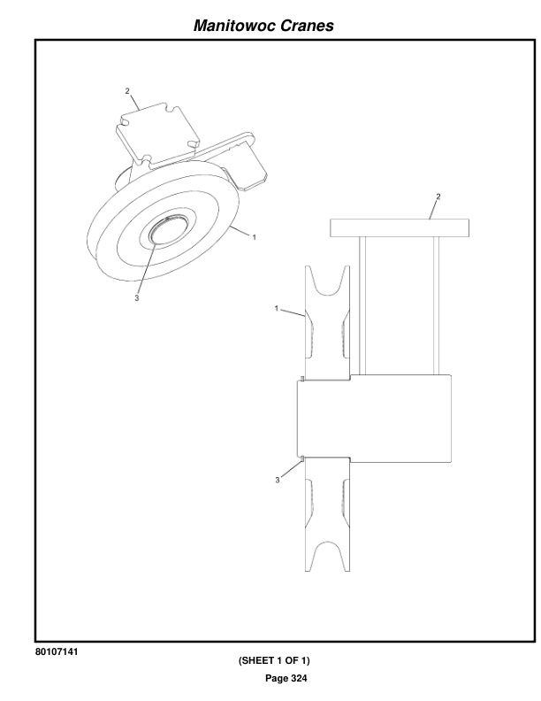 Manitowoc MLC100-1 Crane Parts Manual 91001092 2023-3