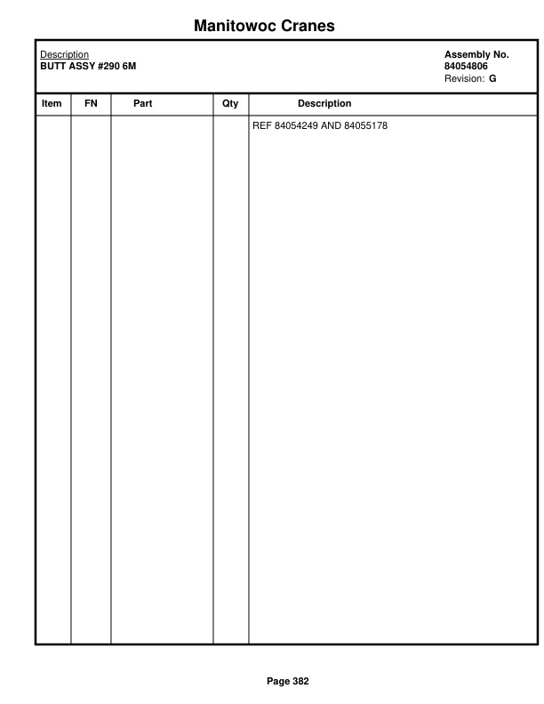 Manitowoc MLC100A-1 Crane Parts Manual 91001094 2023-3