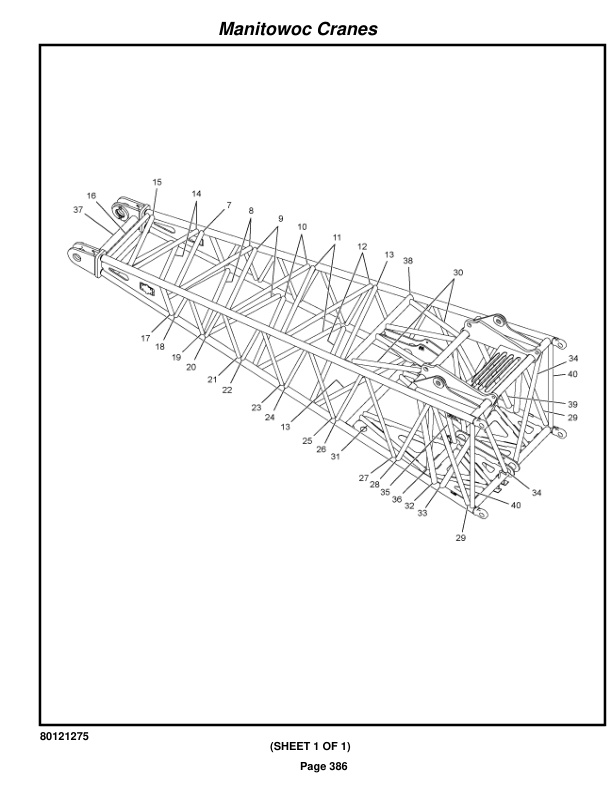 Manitowoc MLC150-1 Crane Parts Manual 91501030 2023-3