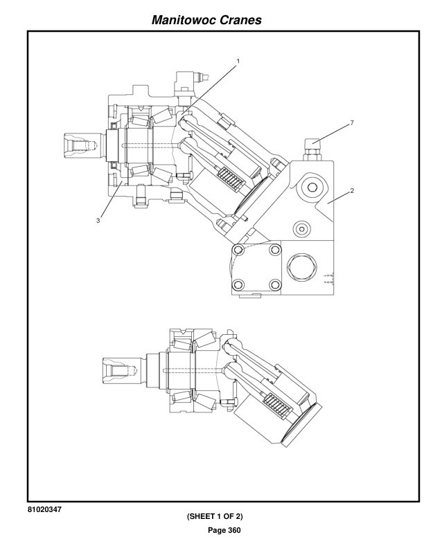 Manitowoc MLC165-1 Crane Parts Manual 91651114 2020-2