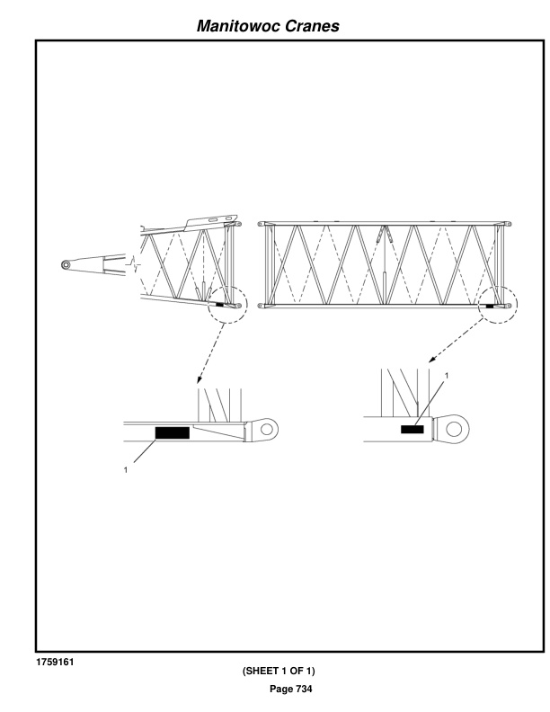 Manitowoc MLC165-1 Crane Parts Manual 91651114 2020-3