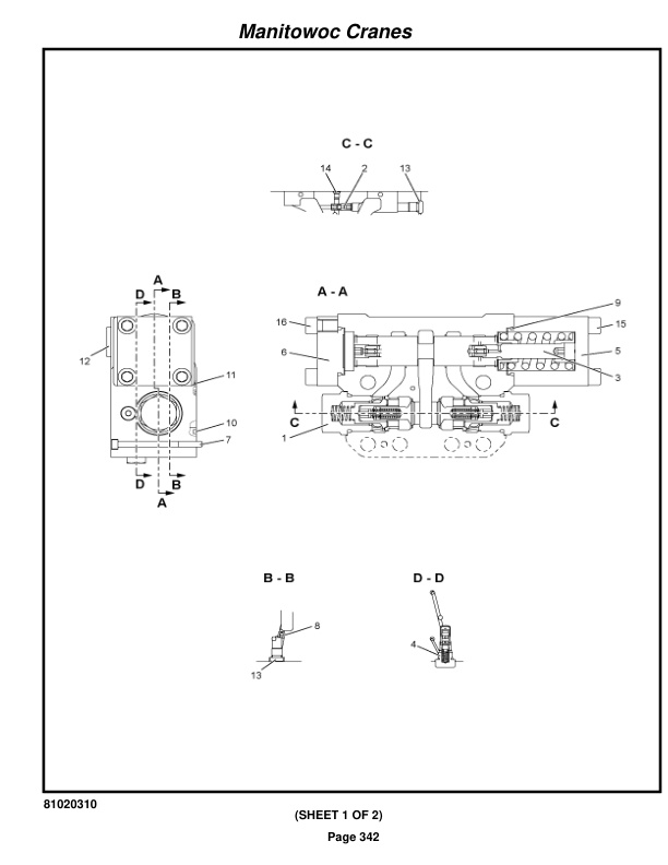 Manitowoc MLC165-1 Crane Parts Manual 91651115 2019-2